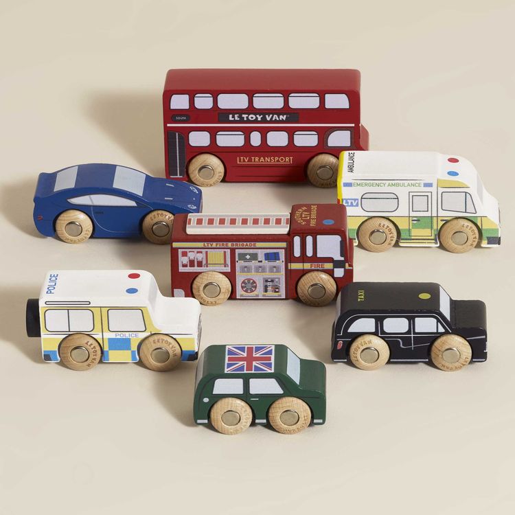 Le Toy Van - London Toy Car Set - 7 Pieces - Preschool