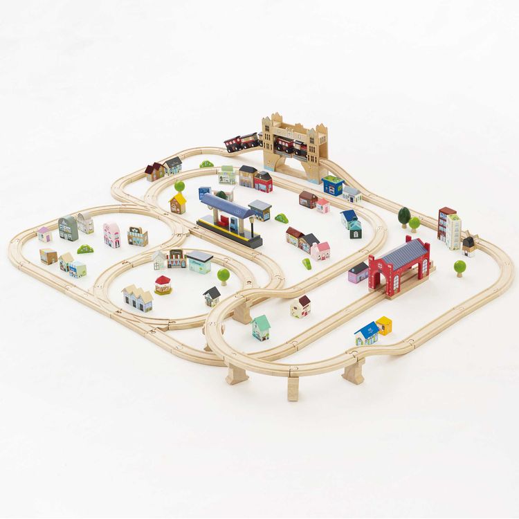 Le Toy Van - London Wood Train Set – 120 Pieces - Preschool
