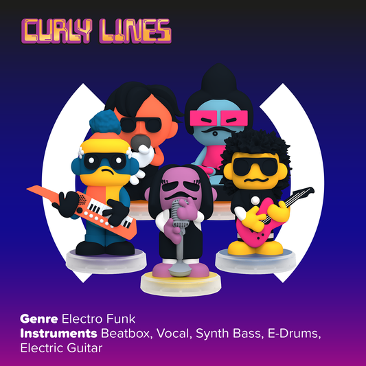 Loops Lab® - Loops Lap Curly Lines: 5 Figurines NeoFunk Band - Electronics