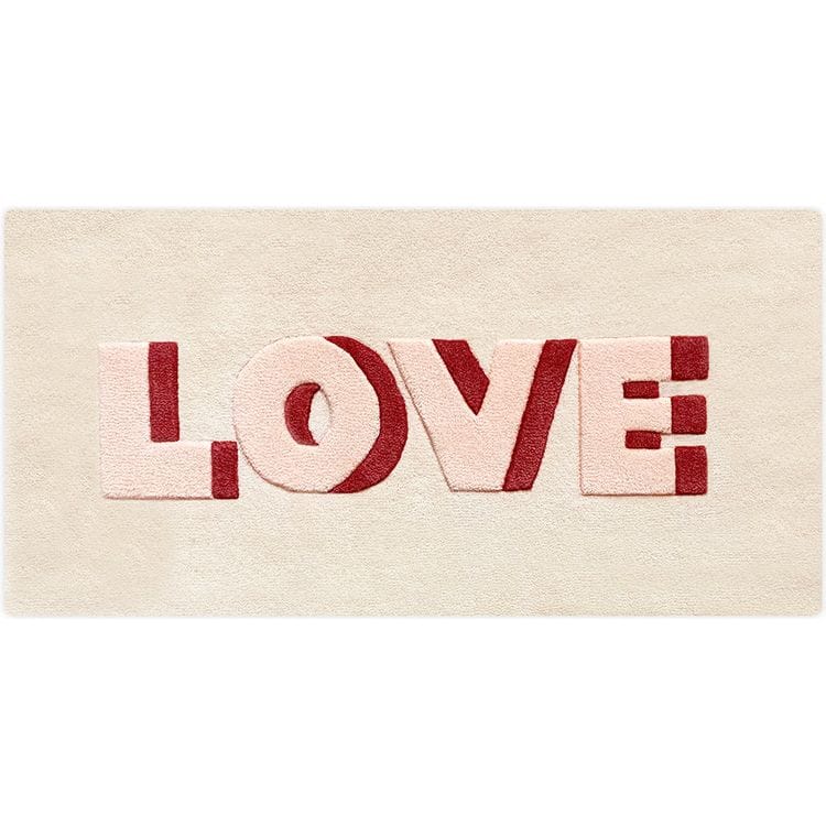 Maison Deux - Love Rug - Cream/Red - Room Decor
