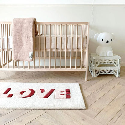 Maison Deux - Love Rug - Cream/Red - Room Decor