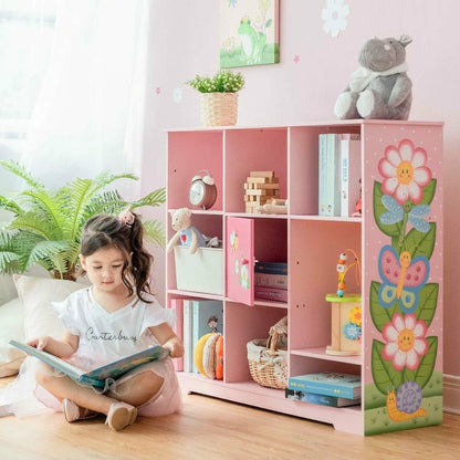 Teamson Kids - Magic Garden Adjustable Cube Bookshelf - Room Decor