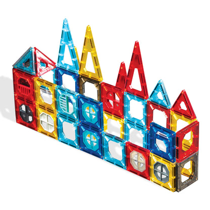FAO Schwarz - Magnetic Tile Set Custom Creation - 40 Pieces - Creativity