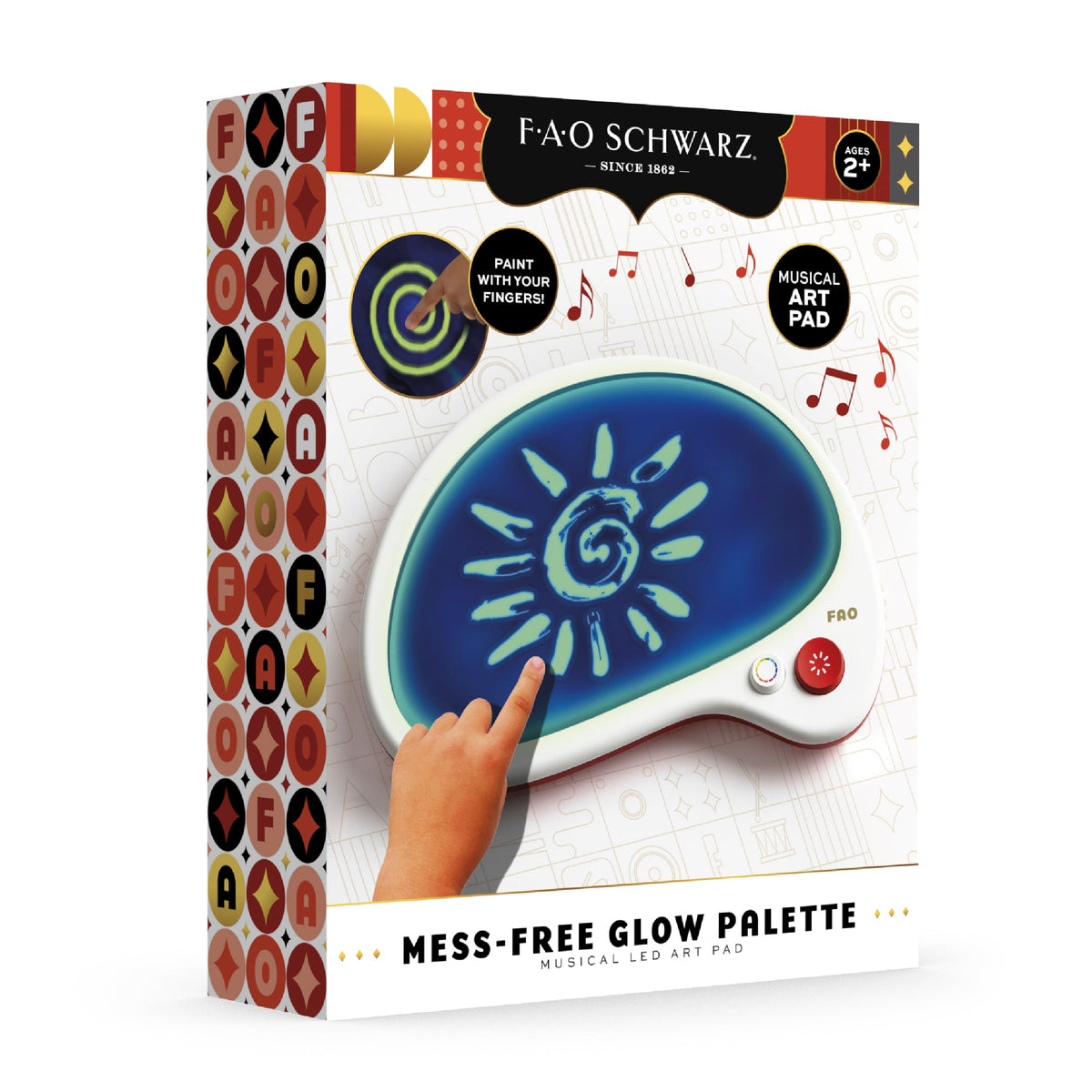 FAO Schwarz - Mess-Free Glow Palette Musical LED Art Pad - Creativity