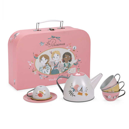 Moulin Roty - Metal Tea Set with Suitcase - The Parisiennes - Preschool