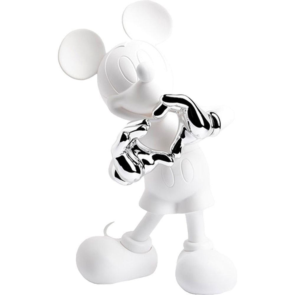 Leblon Delienne - Mickey Mouse With Love 12" Kelly Hoppen Figurine - White & Silver - Collectibles