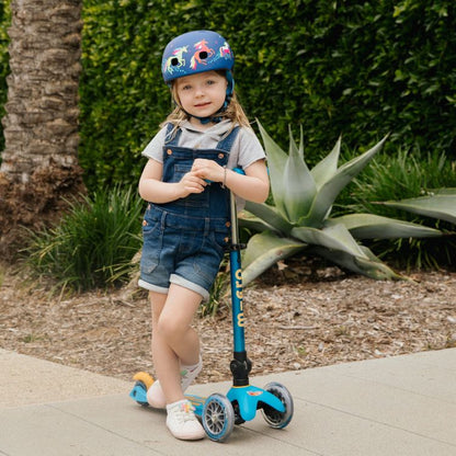 Micro Kickboard - Micro Mini Foldable LED Scooter - Ocean Blue - Outdoor