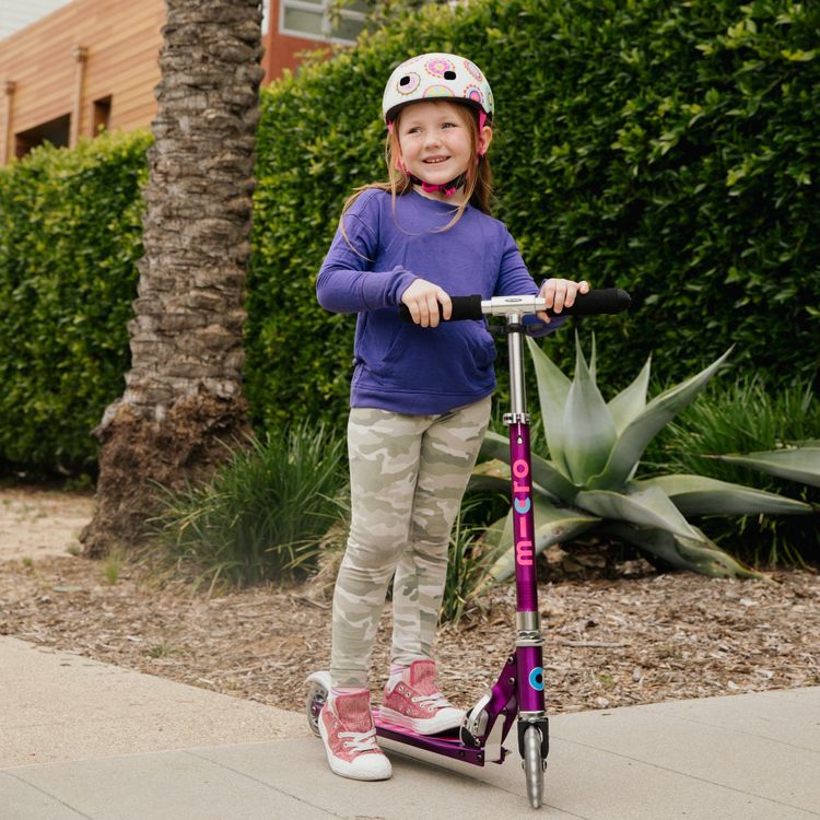 Micro Kickboard - Micro Sprite LED Scooter - Purple Stripe - Outdoor