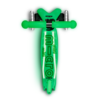 Micro Kickboard - Mini Deluxe Glow LED Plus Scooter - Icy Lime - Outdoor