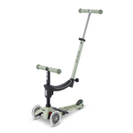 Micro Kickboard - Mini Deluxe Rock & Go LED Scooter - Olive Sage - Outdoor