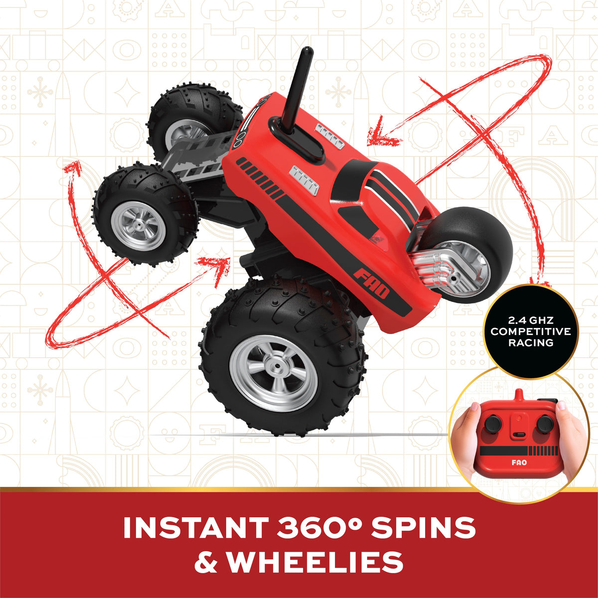 FAO Schwarz - Monster Dragster Remote Control Stunt Car - Vehicles