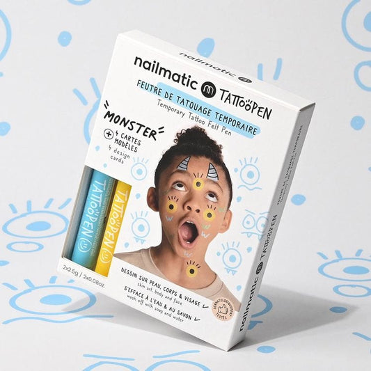 Nailmatic - Monster Tattoo Pen Set for Kids - Trend Accessories