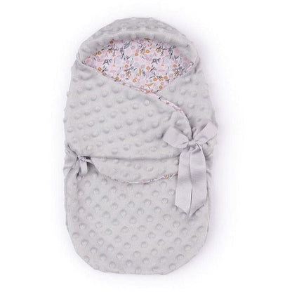 FAO Schwarz - My FAO Doll Swaddle - Grey Dots & Flowers - My FAO Doll