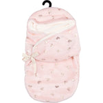 FAO Schwarz - My FAO Doll Swaddle - Pink With Gold Hearts - My FAO Doll