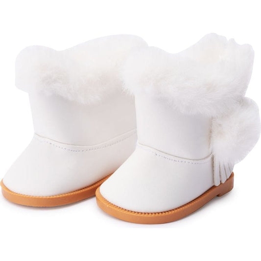 FAO Schwarz - My FAO Doll White Fur Boots - My FAO Doll