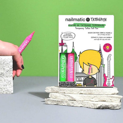 Nailmatic - NYC Temporary Tattoo Pen Set for Kids - Trend Accessories