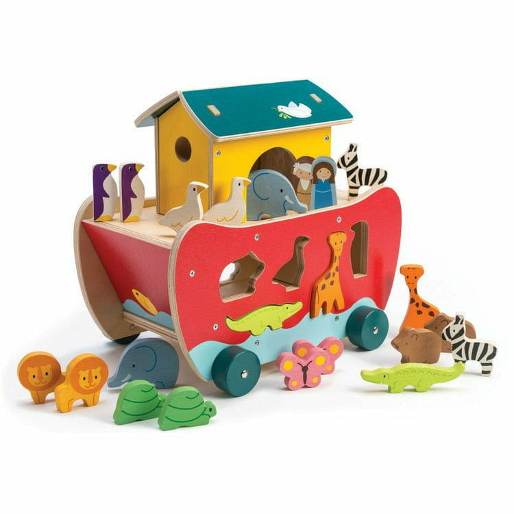 Tender Leaf Toys - Noah's Shape Sorter Ark Wooden Toy - Preschool