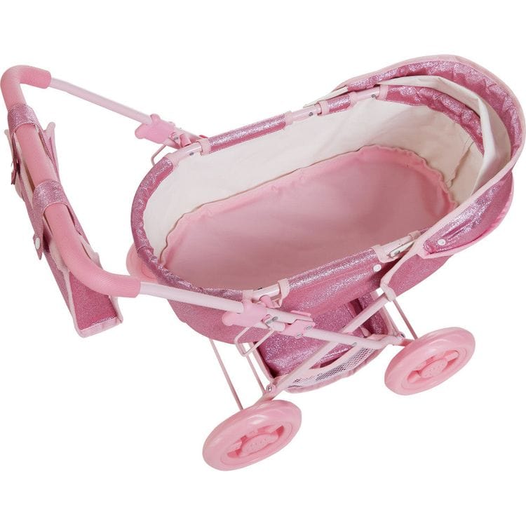 Teamson Kids - Olivia's Little World Baby Doll Bassinet Pram with Cover - Dolls