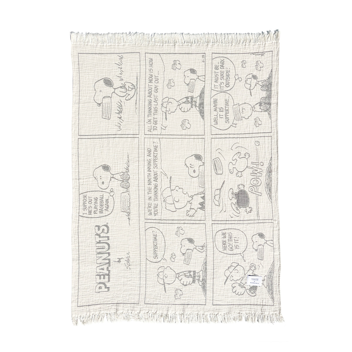 Maison Deux - Peanuts Blanket Comic Baseball - Room Decor