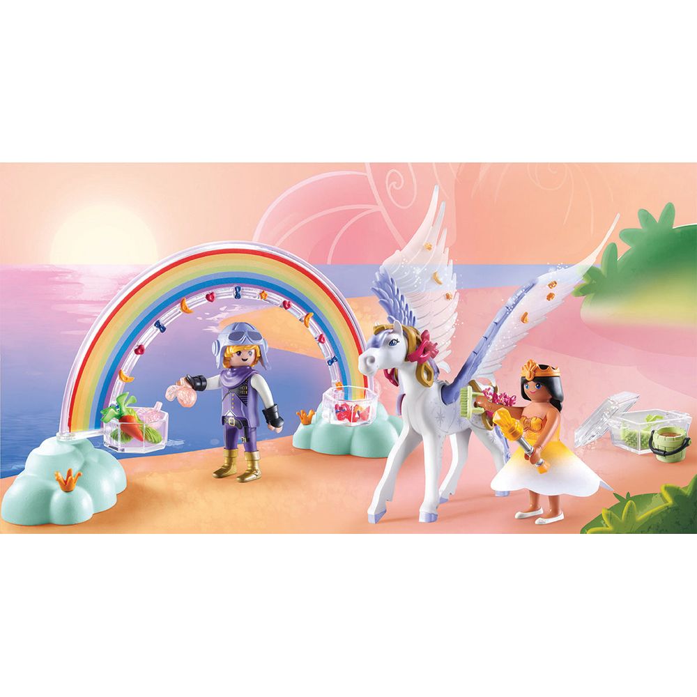 Playmobil - Pegasus with Rainbow in the Clouds Playset - Preschool