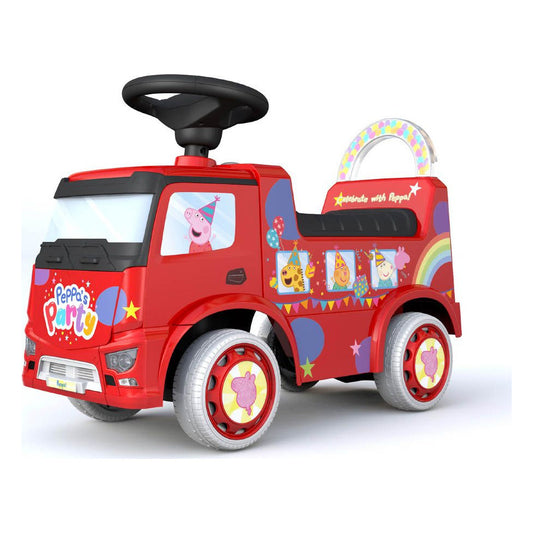 Best Ride on Cars - Peppa Pig Foot-to-Floor Party Bus Ride On - Red - Outdoor