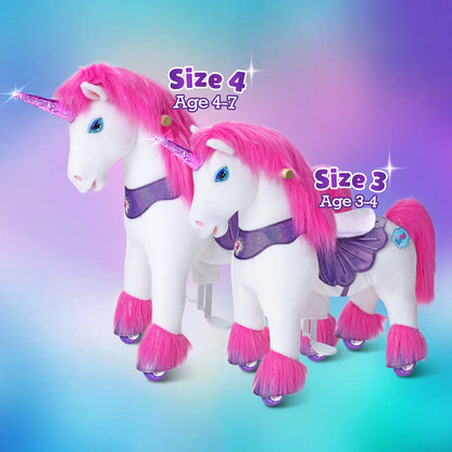PonyCycle, Inc. - Pink Unicorn Model Y Ride on Toy - 4-7 Years - Outdoor