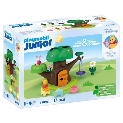Playmobil - Playmobil Junior & Disney: Winnie the Pooh's & Piglet's Tree House Playset - Preschool