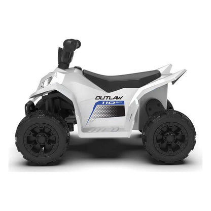 Best Ride on Cars - Polaris Outlaw ATV 6V - White - Outdoor