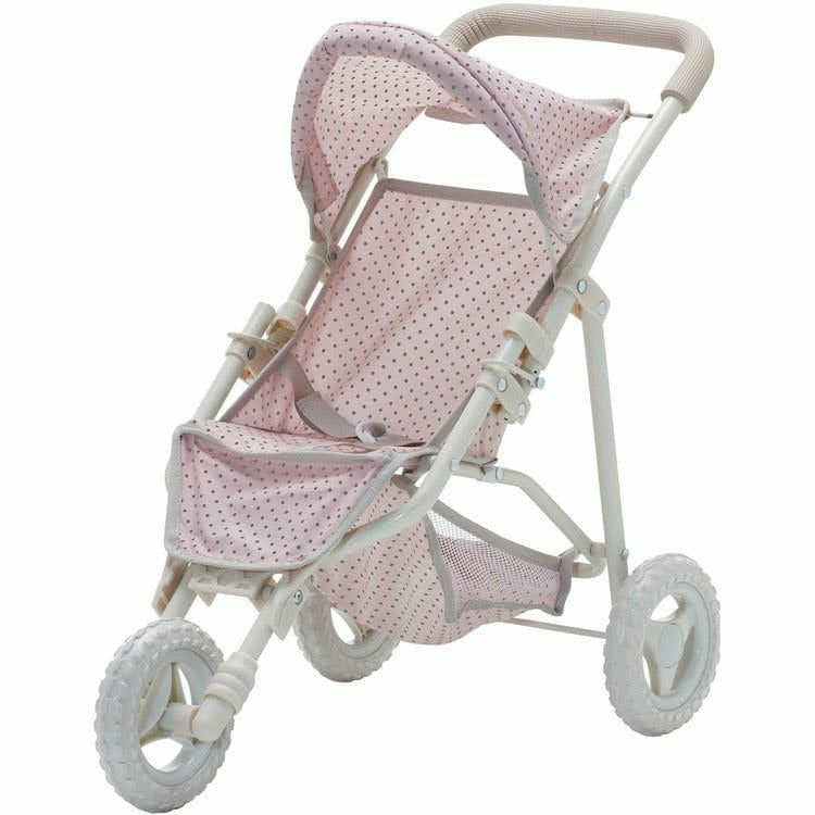 Teamson Kids - Polka Dots Princess Baby Doll Jogging Stroller - Pink - Dolls