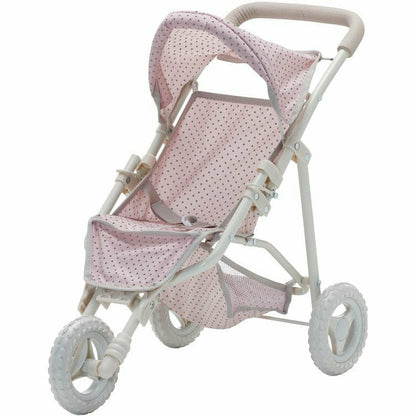 Teamson Kids - Polka Dots Princess Baby Doll Jogging Stroller - Pink - Dolls