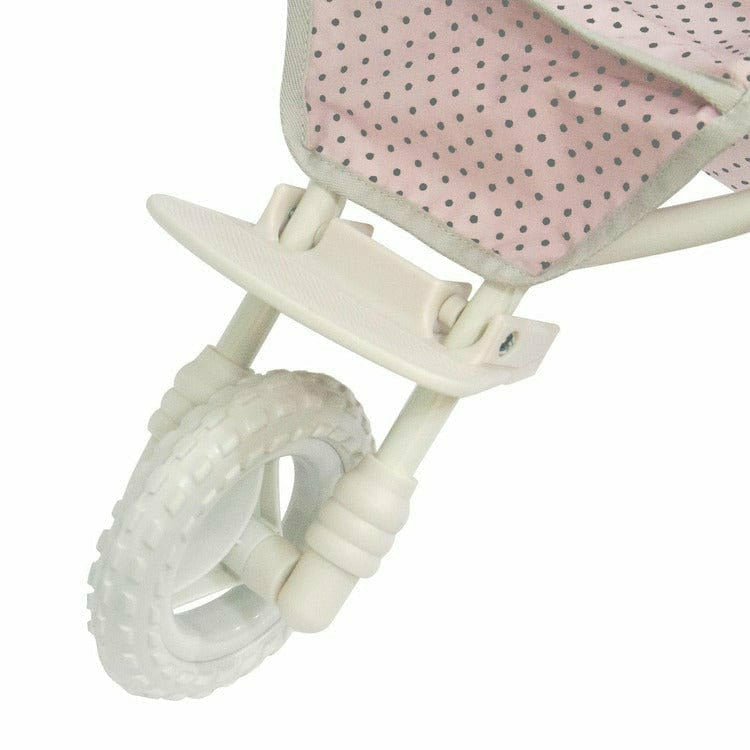 Teamson Kids - Polka Dots Princess Baby Doll Jogging Stroller - Pink - Dolls
