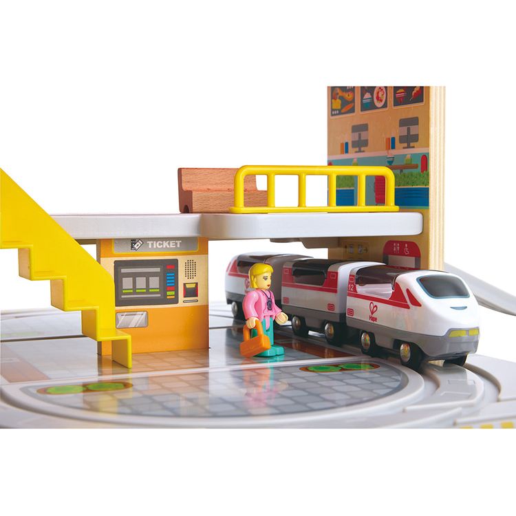 Hape - Portable Train Station Set - Preschool