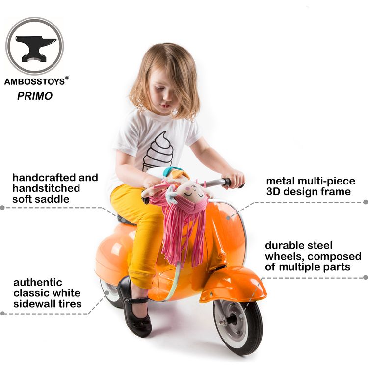 Ambosstoys - Primo Classic Ride-On Scooter - Orange - Preschool