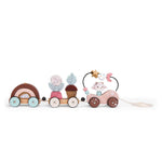 Moulin Roty - Pull Along Activity Train - "After The Rain" Collection - Infants