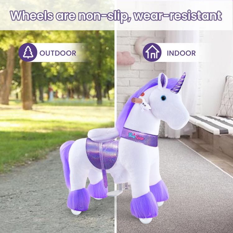PonyCycle, Inc. - Purple Model U Ride-On Unicorn - 7+ Years - Plush