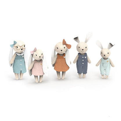 Speedy Monkey - Rabbit Family Doll Set - Dolls