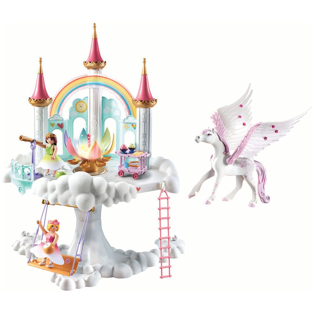 Playmobil - Rainbow Castle in the Clouds Playset - Preschool