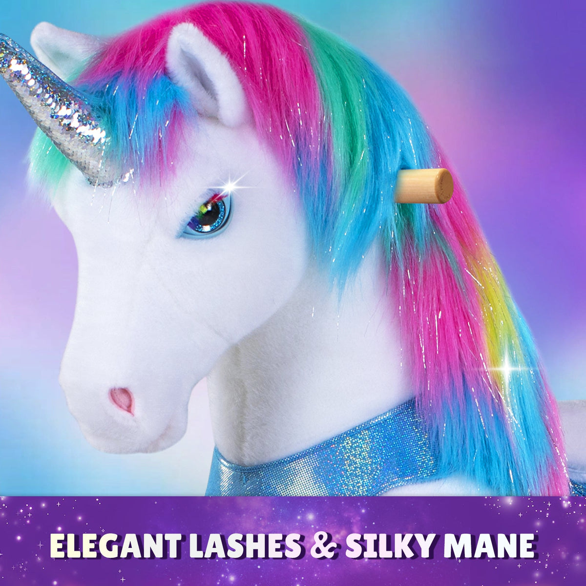 PonyCycle, Inc. - Rainbow Unicorn Model Y Ride on Toy - 4-7 Years - Outdoor