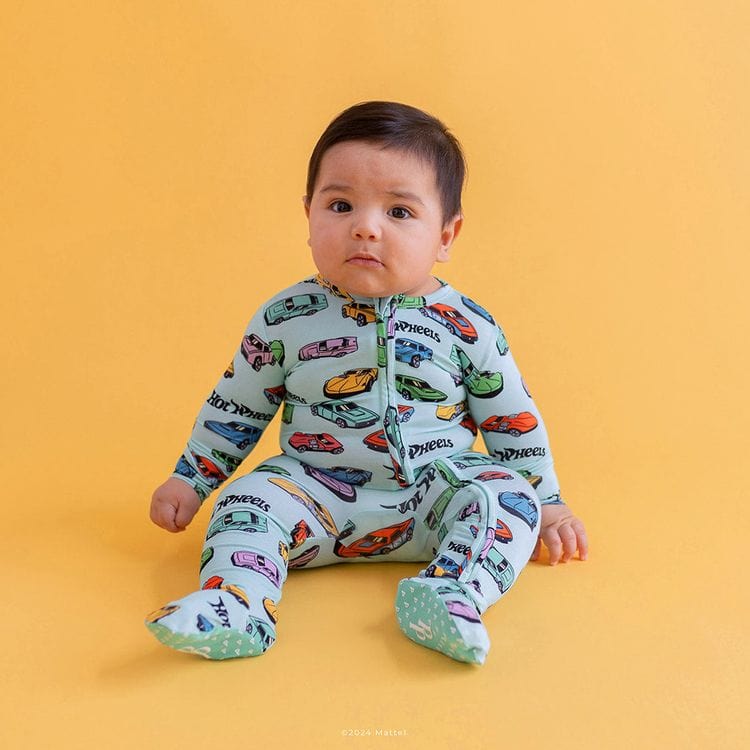 Posh Peanut - Retro Hot Wheels - Footie Zippered One Piece - Trend Accessories