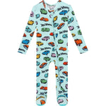 Posh Peanut - Retro Hot Wheels - Footie Zippered One Piece - Trend Accessories