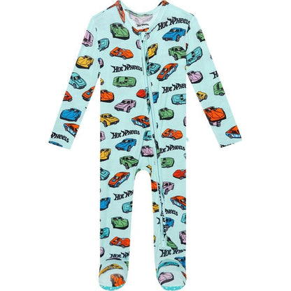 Posh Peanut - Retro Hot Wheels - Footie Zippered One Piece - Trend Accessories