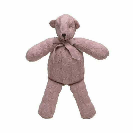 Rian Tricot - Rose Cable Knit Plush Teddy Bear - Plush