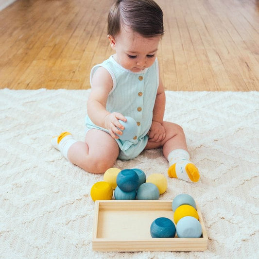 Wonder & Wise - Simply Spheres Wooden Toy - Infants