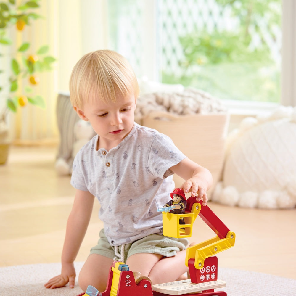 Hape - Siren & Lights Fire Truck - Preschool