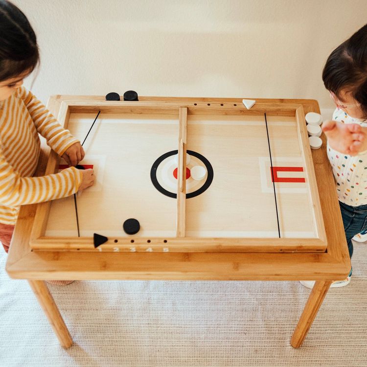 Wonder & Wise - Sling-A-Ling Wooden Table Hockey Game - Preschool