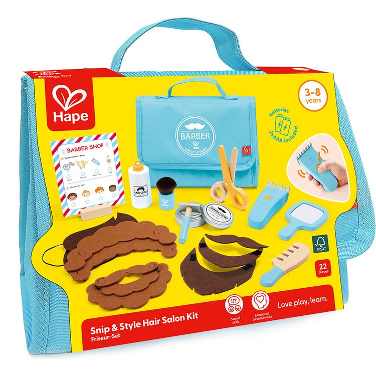 Hape - Snip & Style Hair Salon Kit - Preschool