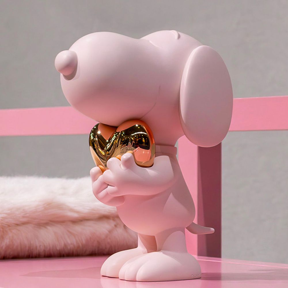 Leblon Delienne - Snoopy Heart Pink & Gold Pink 11in - Collectibles