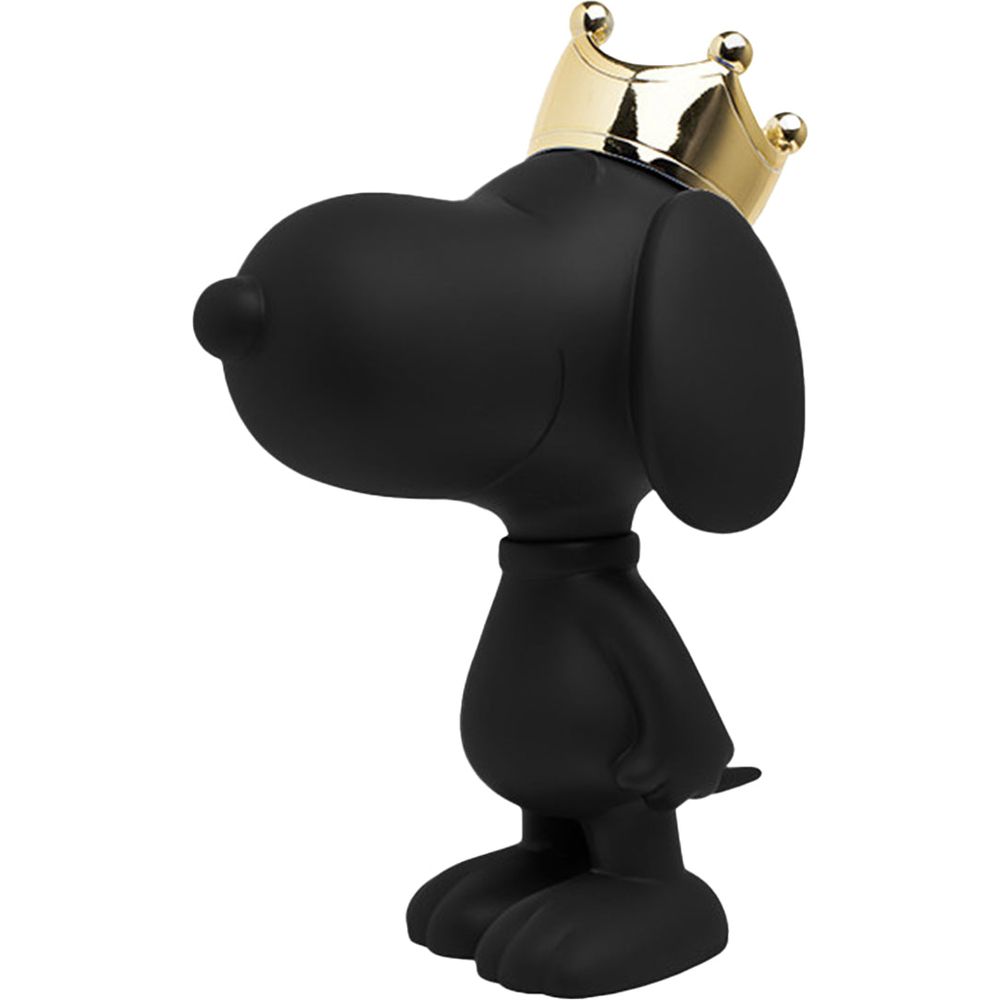 Leblon Delienne - Snoopy with Crown 12" Figurine - Black & Gold - Collectibles