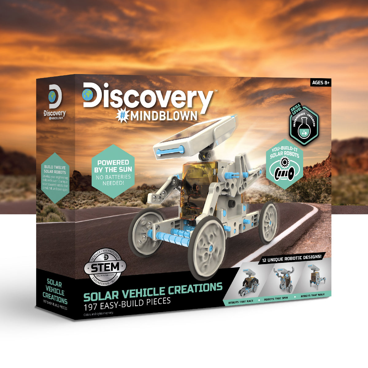 Discovery - Solar Vehicle Creation Easy-Build Kit - 197 Pieces - STEM