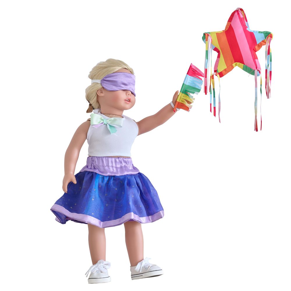 Teamson Kids - Sophia's 18'' Doll Piñata Birthday Party Outfit Set - Dolls